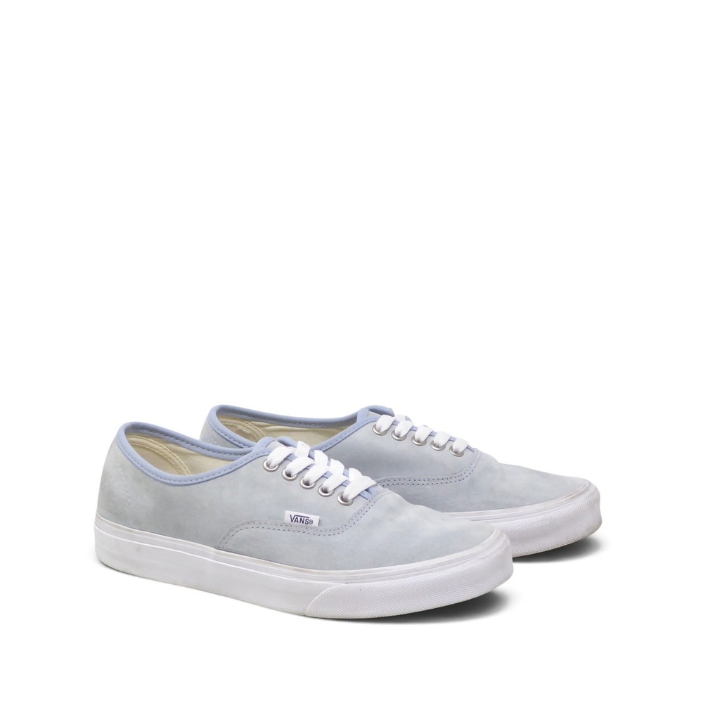 Vans Womens Authentic Low Pig Suede Sneakers Shoes Light Blue Size 9